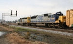 CSX 8150 leads a southbound freight